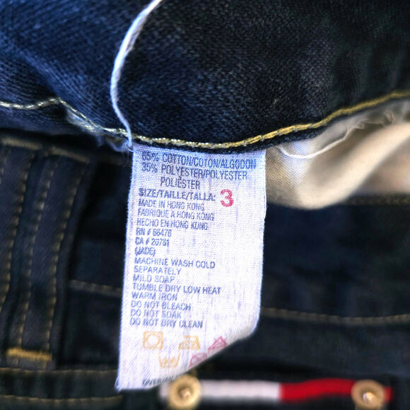 VTG 90s Y2K TOMMY HILFIGER Flare / Bellbottom Dark Wash Blue Jeans 29x30 - Picture 9 of 9